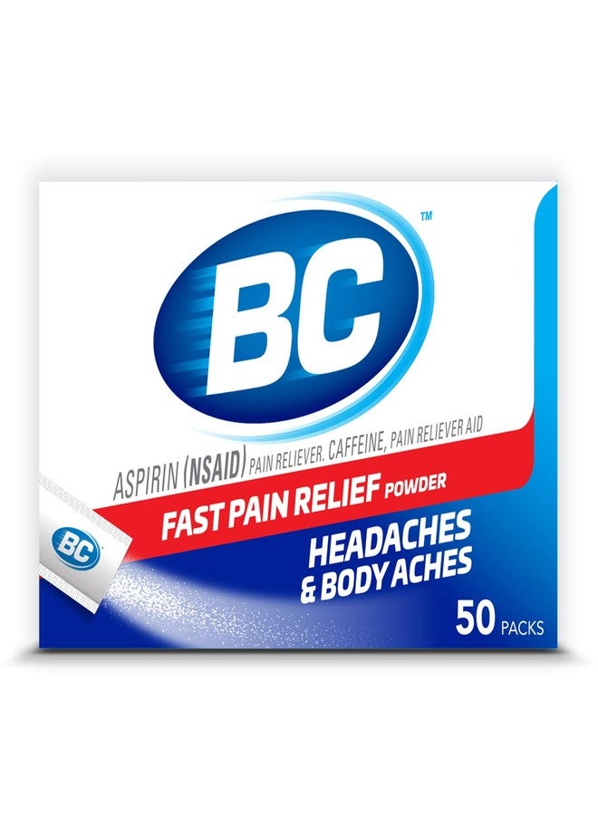 BC Powder | Fast Pain Relief | Aspirin (NSAID) & Caffeine | 50 Count (10042037103993) - Image 1
